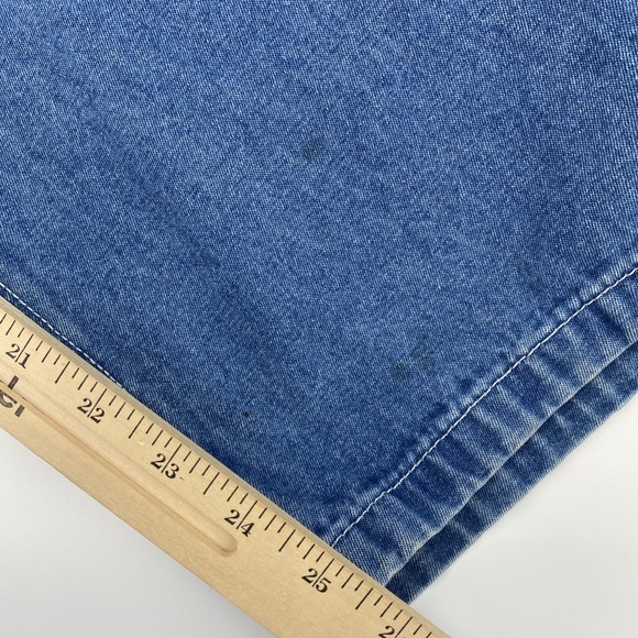 Berne Denim Bib Overalls Tag 48x30 Actual 46x26 Blue Workwear Chore Utility - Picture 14 of 16